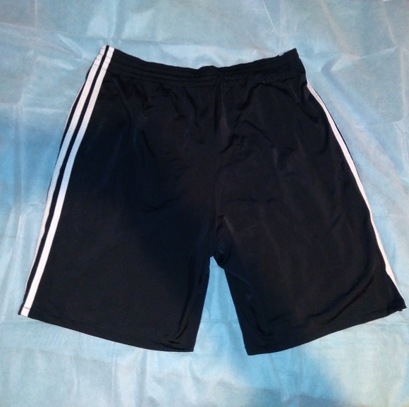 Adidas Stripes Athletic Gym Shorts With Pockets - Picture 4 of 10